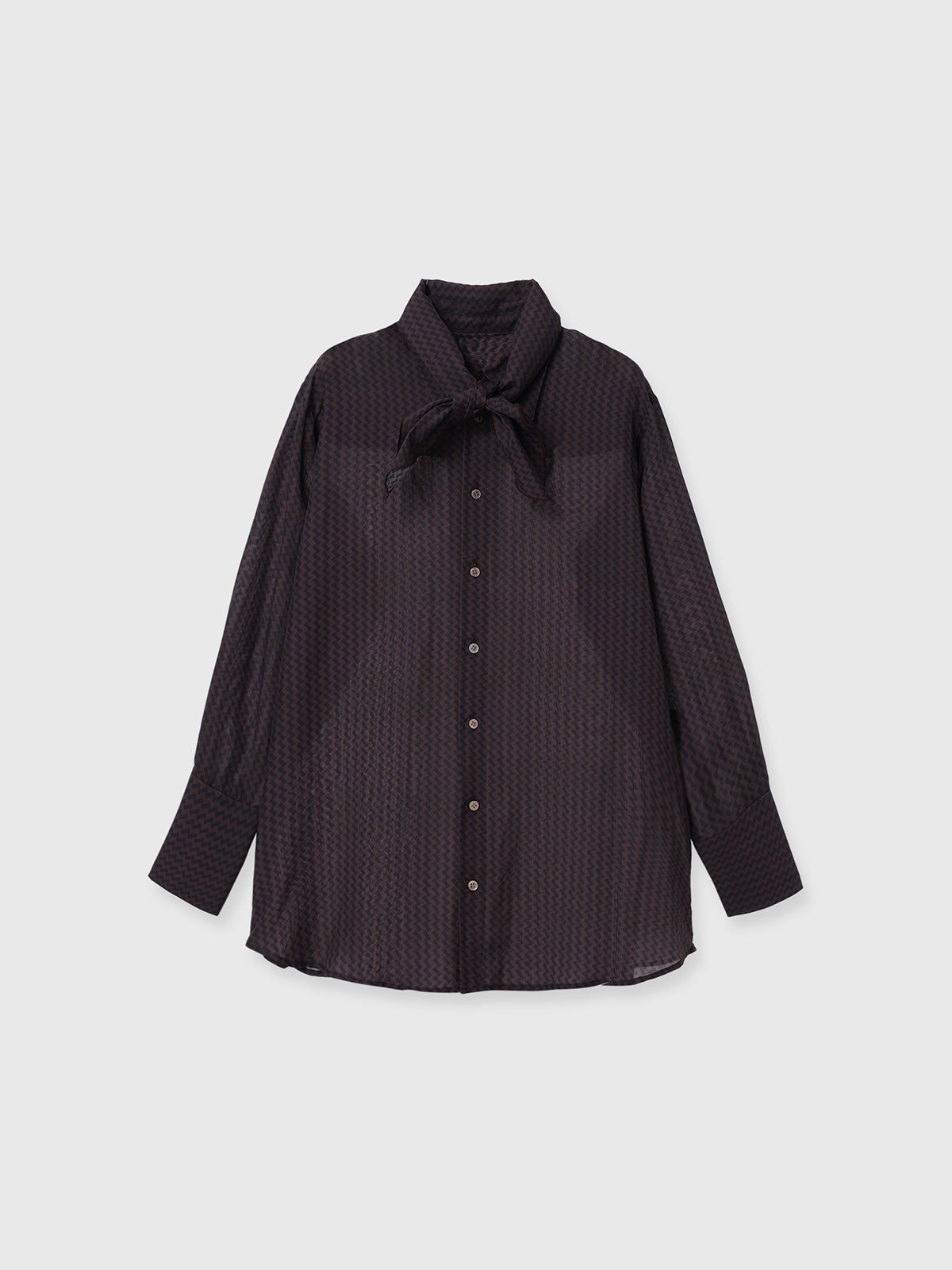 【25AW】GEOMETRIC SHIRT / ジオメトリックシャツ (ブラウン)