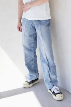 【残り1点】THE JEAN TROUSERS / デニムトラウザー / メンズ (ブリーチブルー)