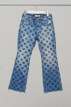 【レディース】DOT DENIM FLARE PANTS / ドットデニムフレアパンツ (インディゴ)