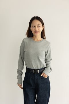 スリムフィットメローロンT (グレー)