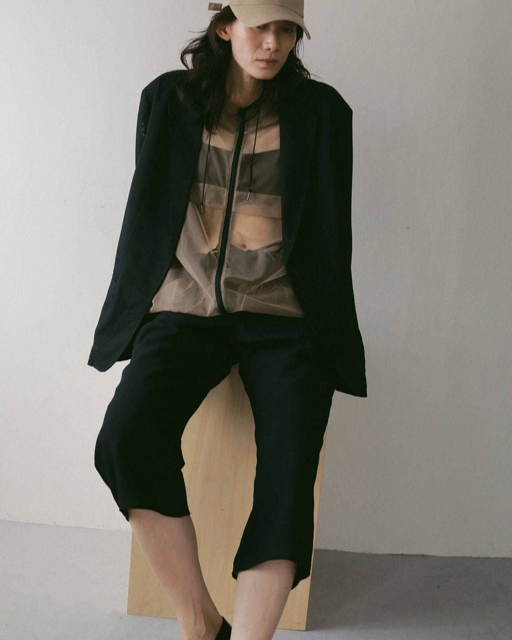 ツイードメッシュ ジャケット (ネイビー) Tweed Mesh Jacket (Navy) / 27SS