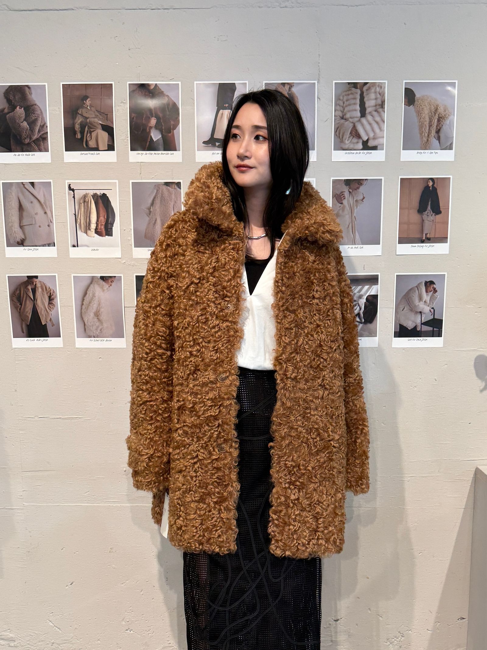【25AW】Vintage Like Fake Mouton Reversible Coat (テラコッタ) / ヴィンテージライクムートン リバーシブルファーコート / エコファー / フェイクファー