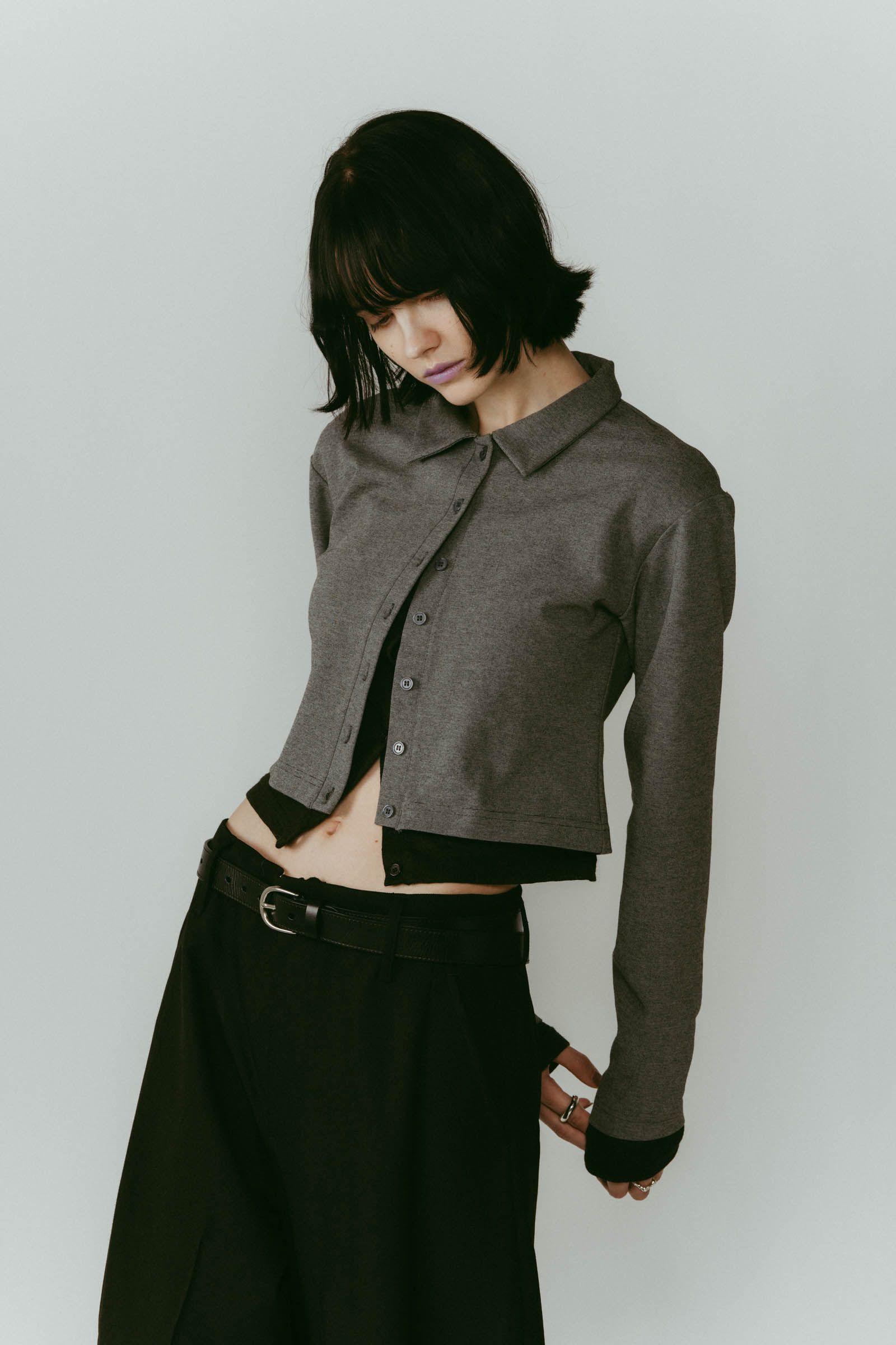 2piece polo tops / 2ピース ポロシャツ (グレー) / 25AW