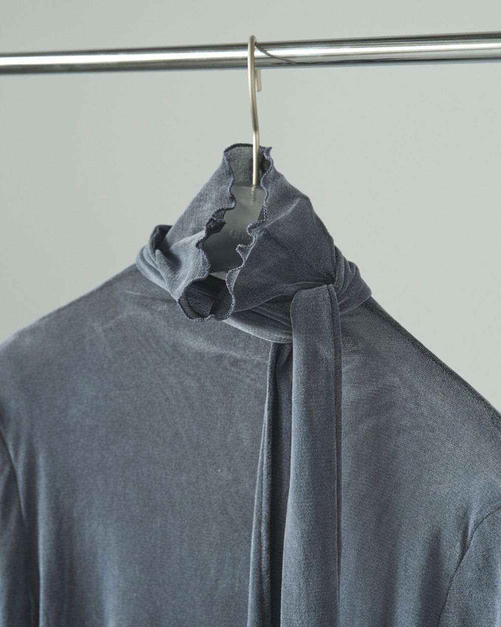 【25AW】Velour Tie Tops / ベロアタイトップス (ブルー)