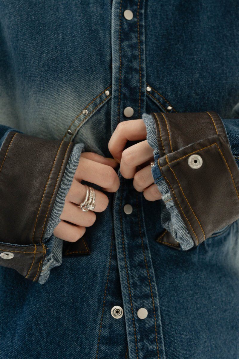 western denim over shirt(unisex) / ウエスタン デニムオーバーシャツ (ウシ) / 25SS