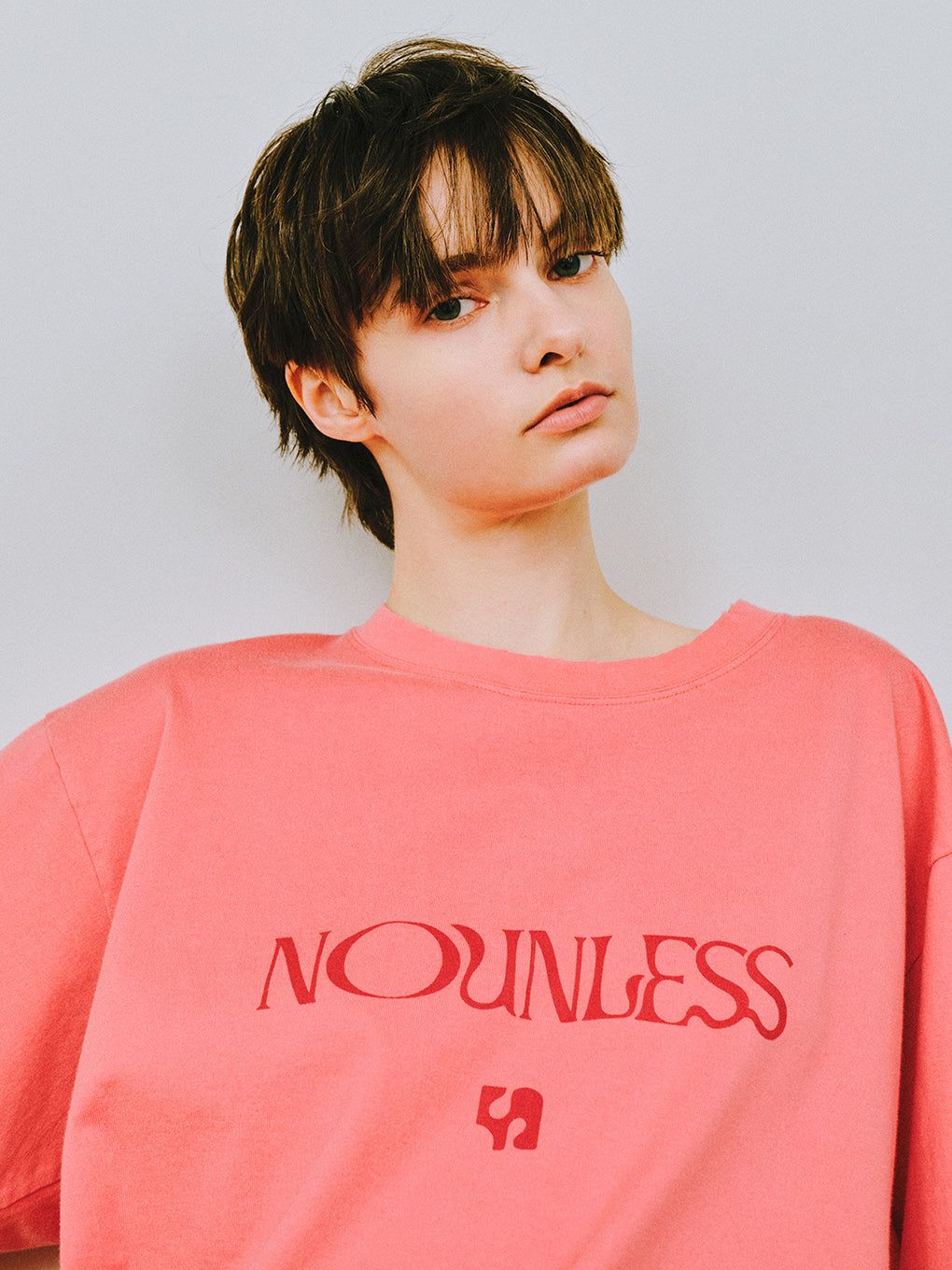 NL LOGO MARK OVER TEE / ロゴ オーバーTシャツ (ピーチ)