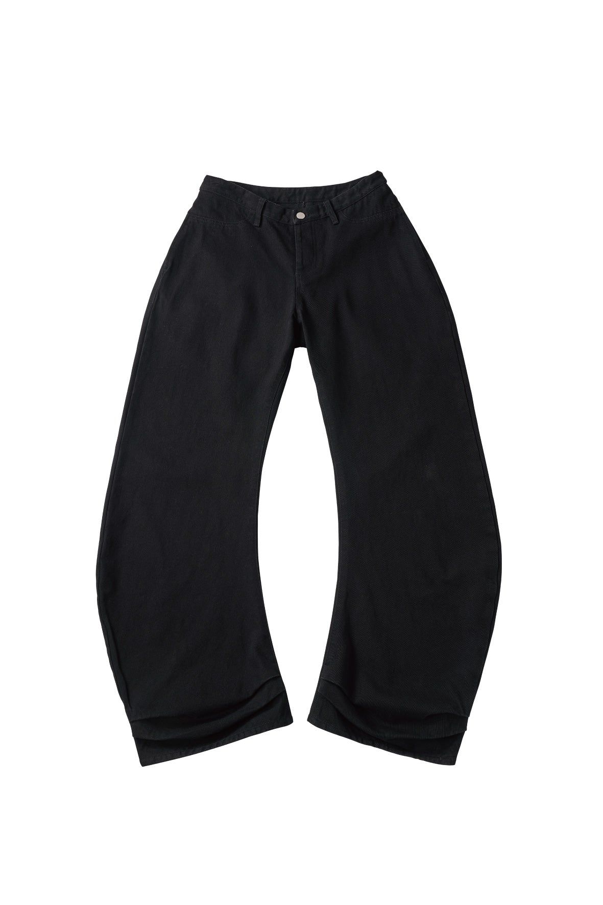 ドレープデニム (スタッズなしブラック) draped denim pants(unisex) (Black) /  26SS