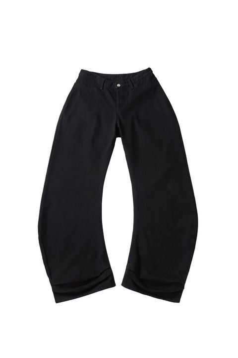 ドレープデニム (スタッズなしブラック) draped denim pants(unisex) (Black) /  26SS