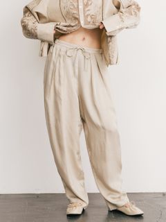【25SS】CUPRO EASY PANTS / イージーパンツ (ライトベージュ)