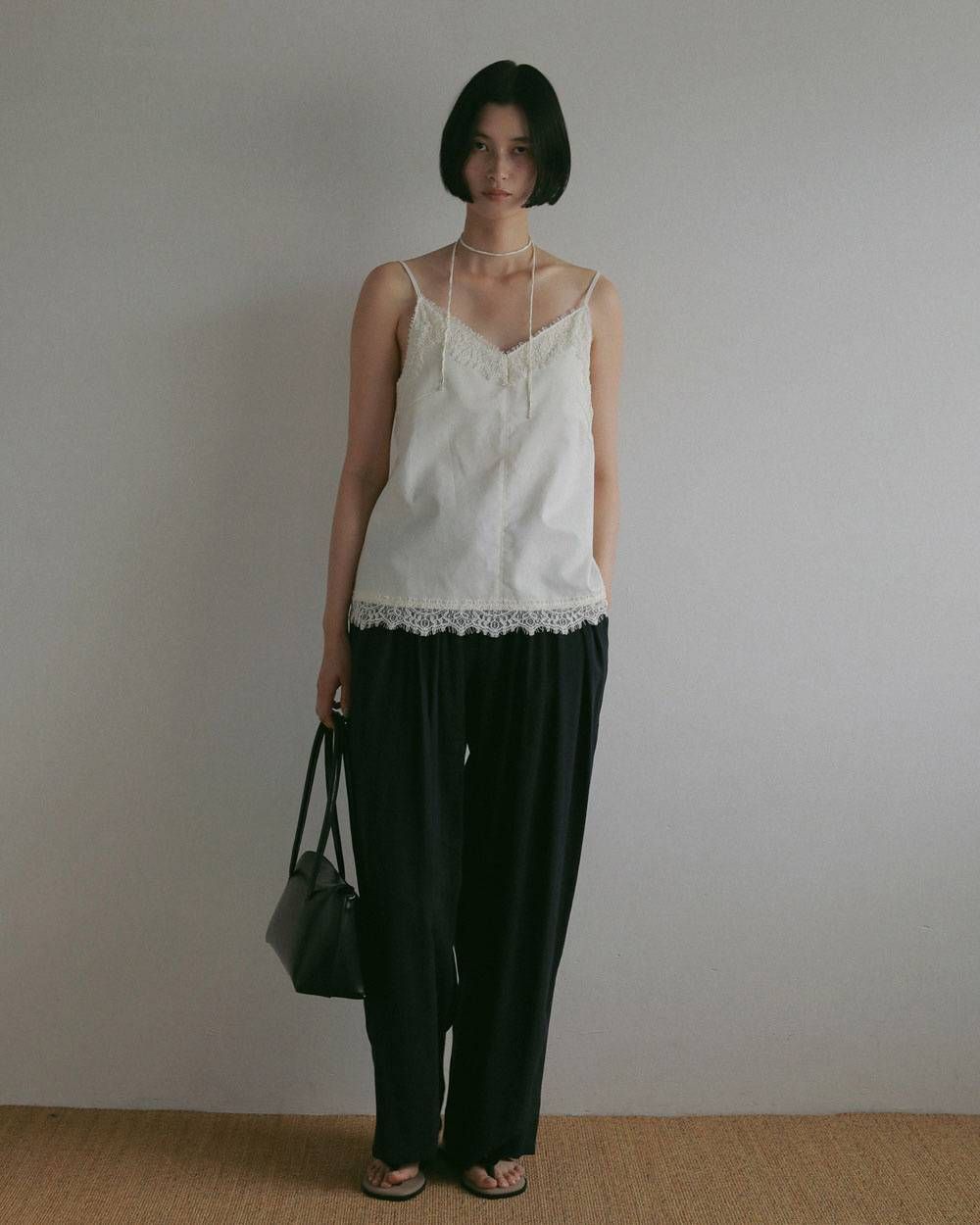 ツイルレース キャミソール (アイボリー) Twill Lace Camisole (Ivory) / 27SS