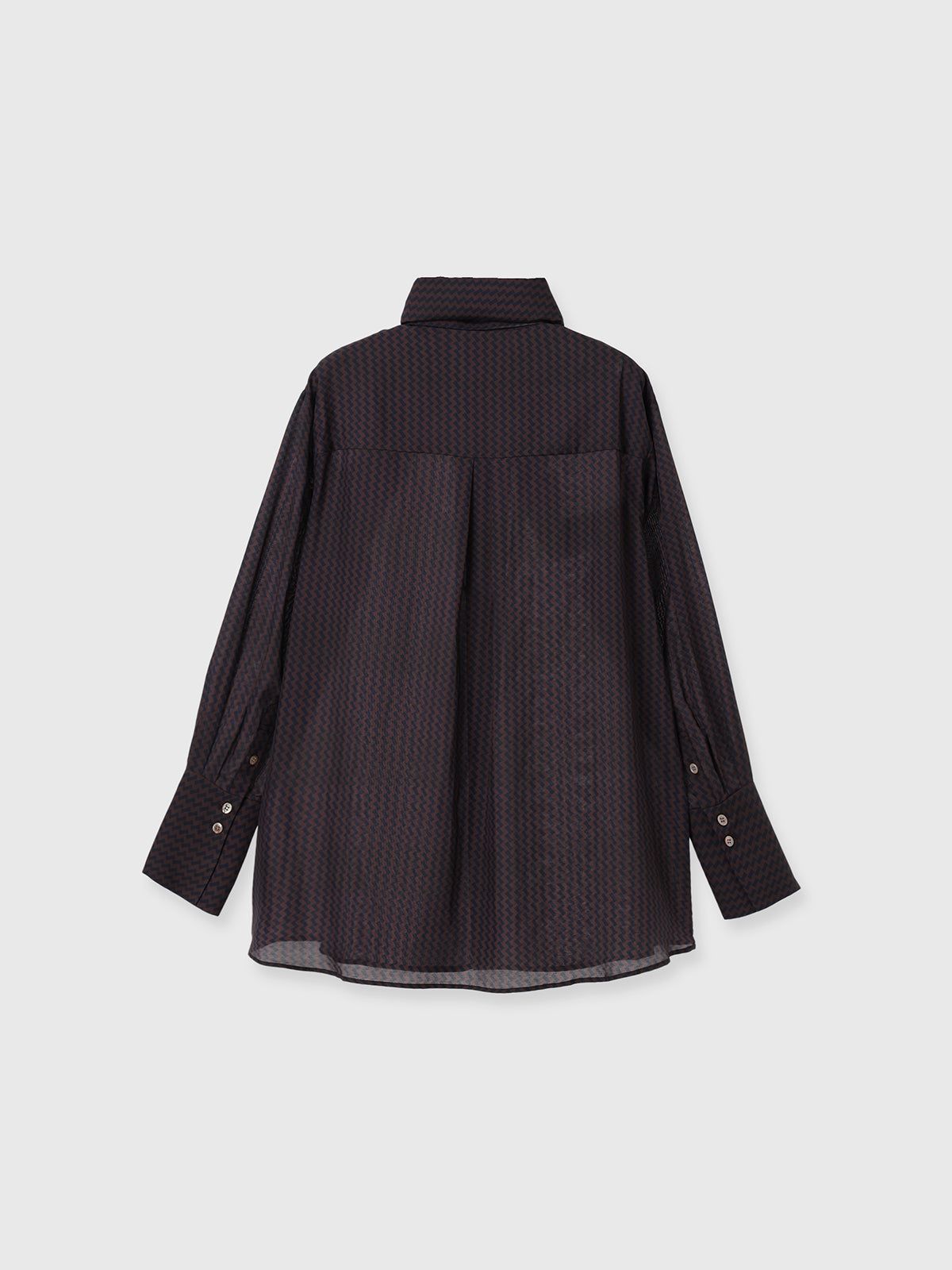 【25AW】GEOMETRIC SHIRT / ジオメトリックシャツ (ブラウン)