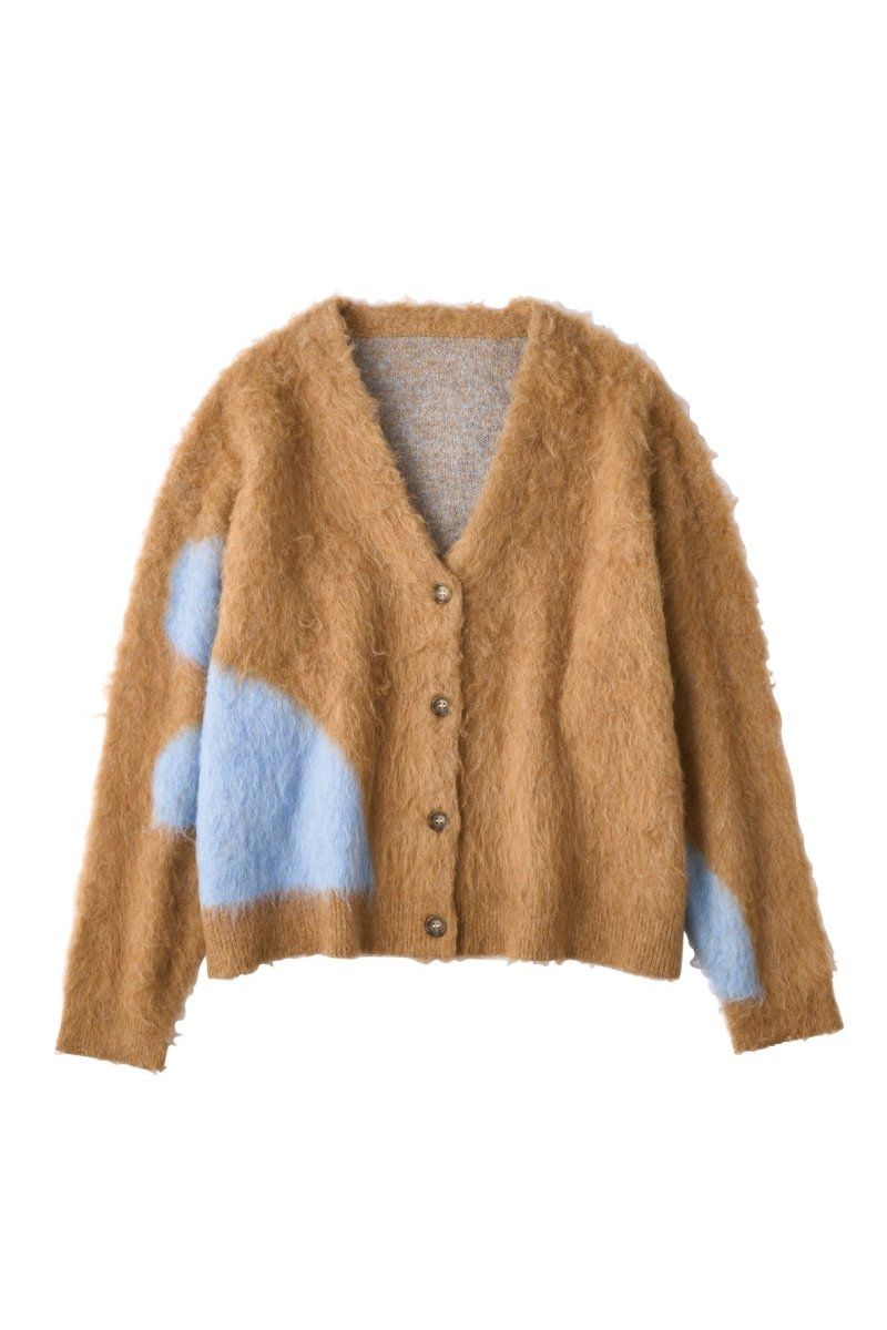 Vnack cardigan(unisex) / Vネックカーディガン (キャメル) / 25AW