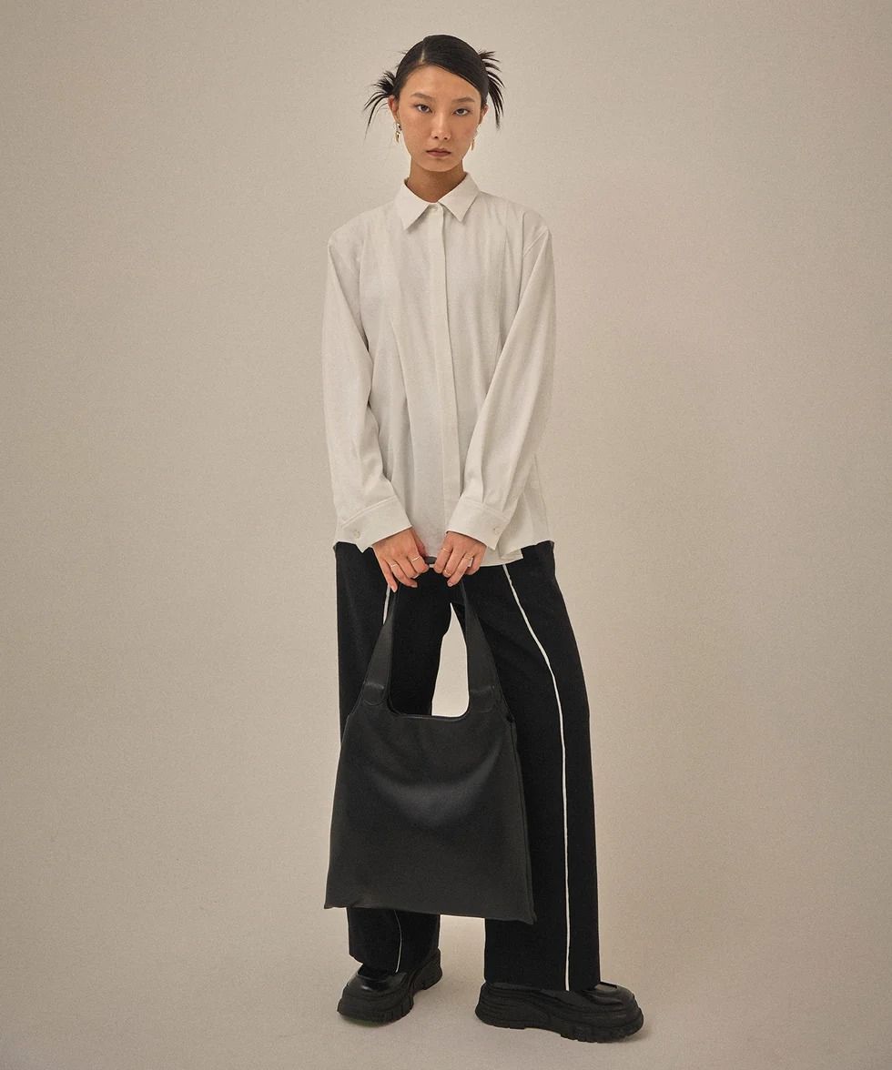 ラウンドハンドルトートバッグ (ブラック) Round-handle Tote Bag (Black) /  26AW