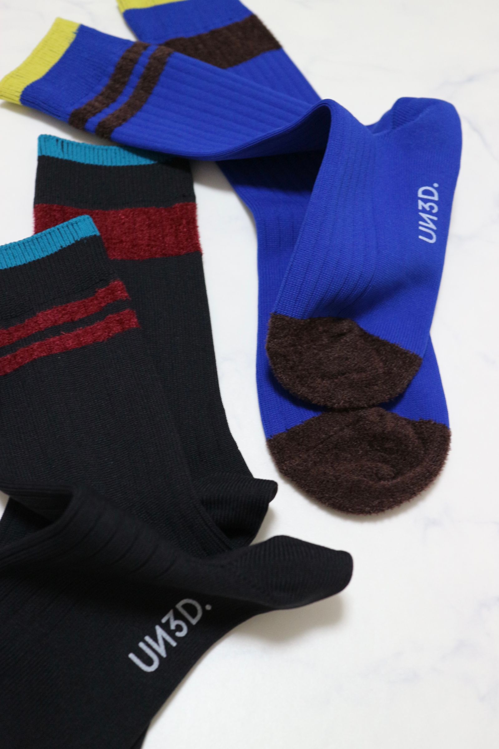 ASYMME BORDER LINE SOCKS / アシメボーダーラインソックス (ブルー)