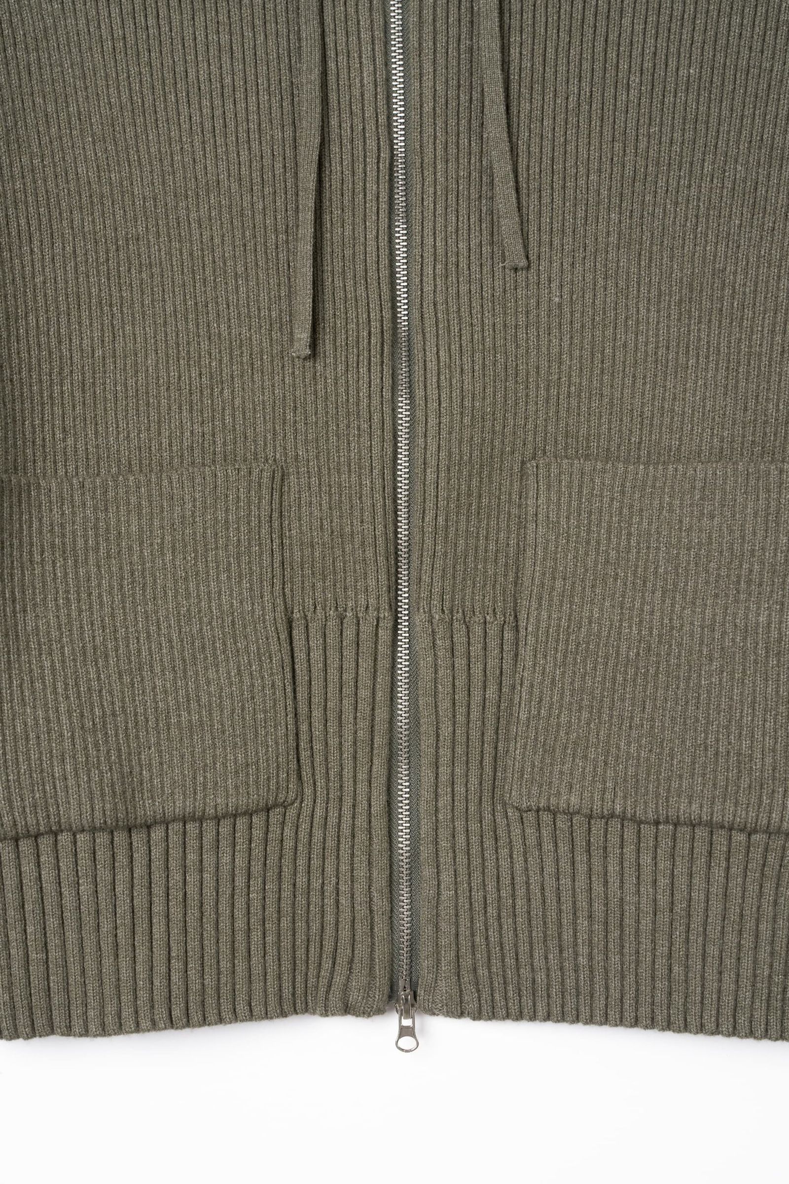 ニットパーカー (グレー) hooded knit parka (Gray) / 26AW