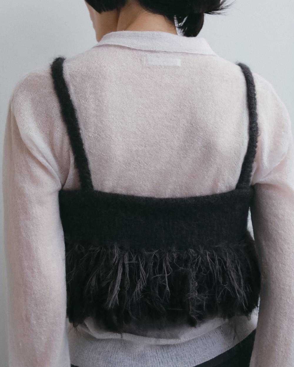 フリンジビスチェ (チャコールグレー) Fringe Bustier (Charcoal gray) / 26AW 【6月29日まで期間限定予約】