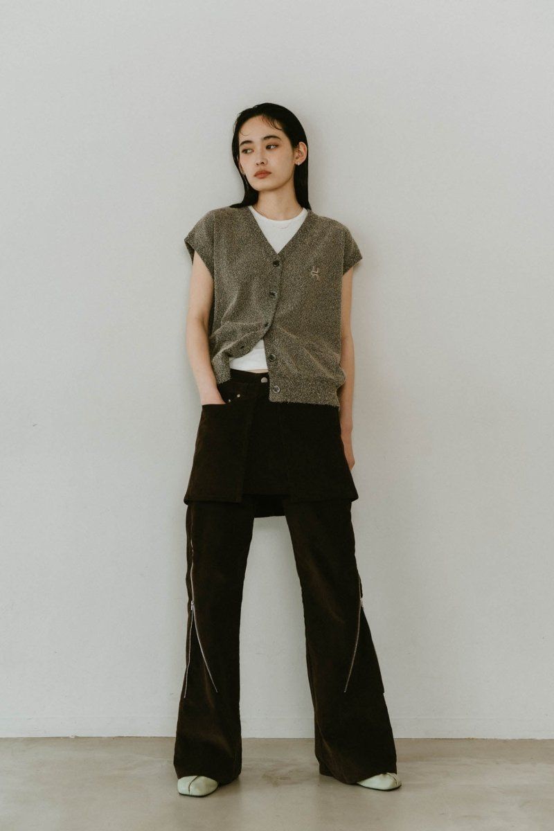 Vneck logo knit vest / Vネック ロゴニットベスト (ミックス) / 25SS