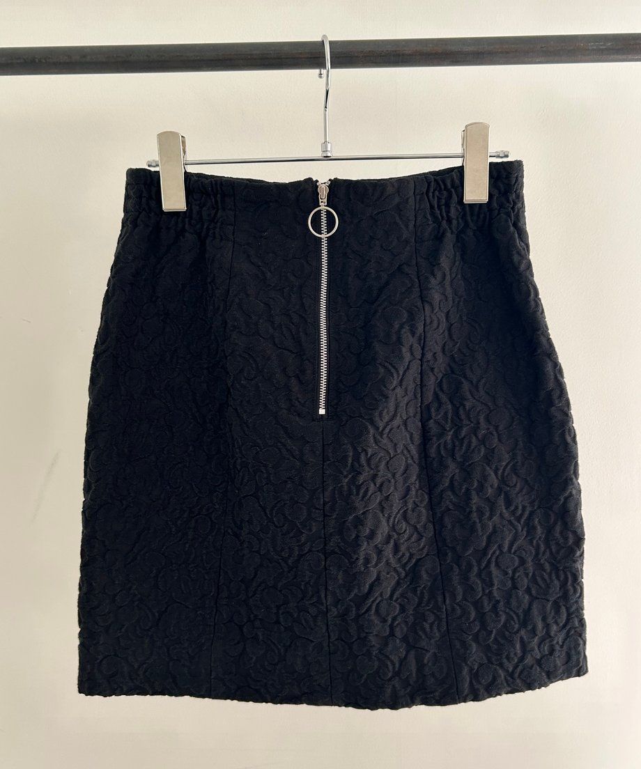 Jeanne jacquard mini skirt pants / ジェーンジャカードミニスカートパンツ (ブラック)