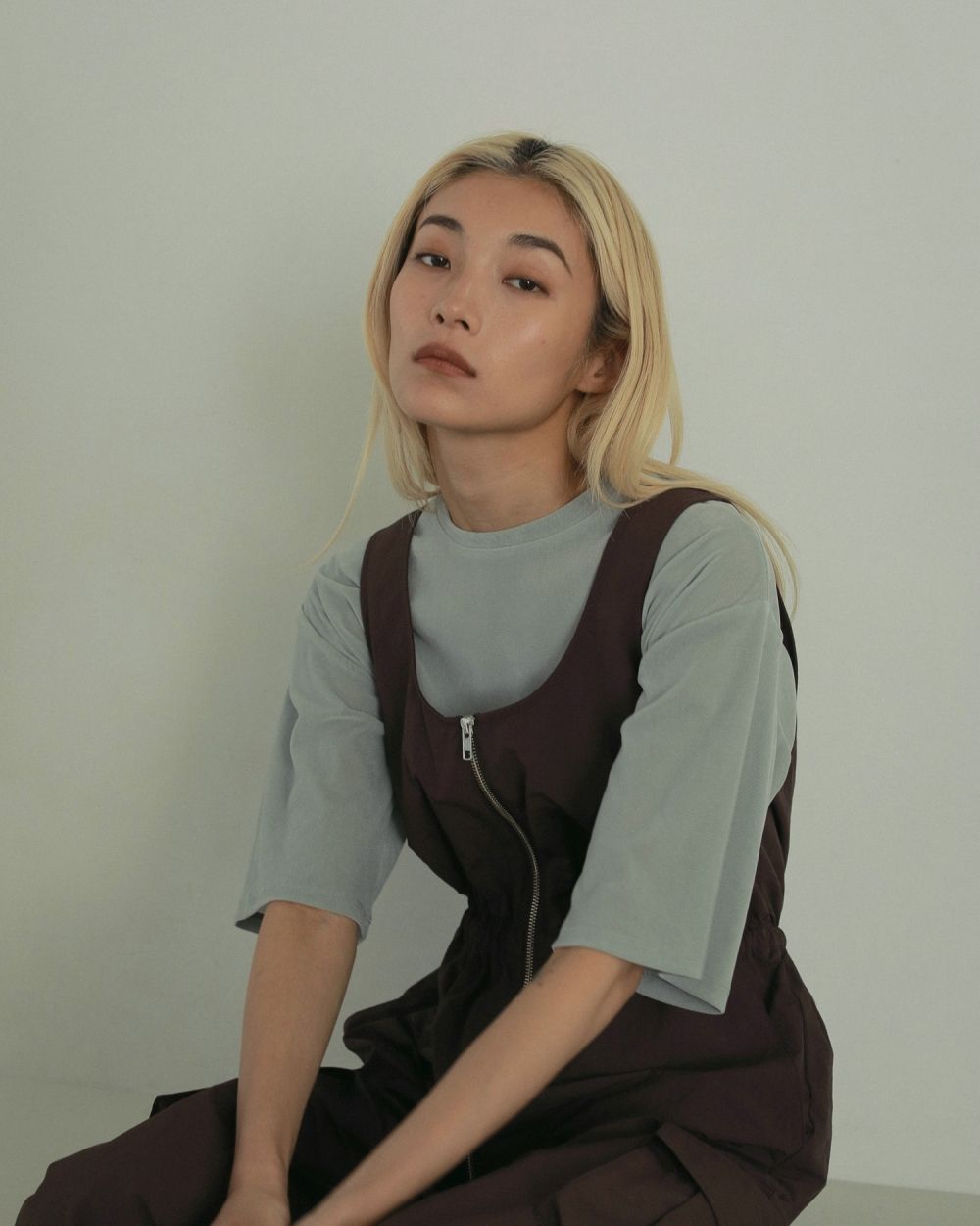 Sheer Velour T-shirts / シアーベロア Tシャツ (アイスブルー)