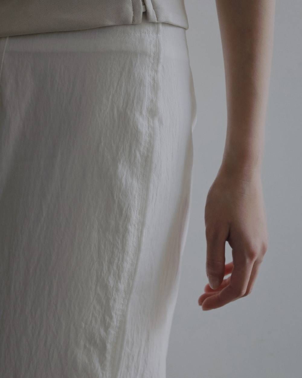 シアーペンシルスカート (ホワイト) Sheer Pencil Skirt (White) / 26SS