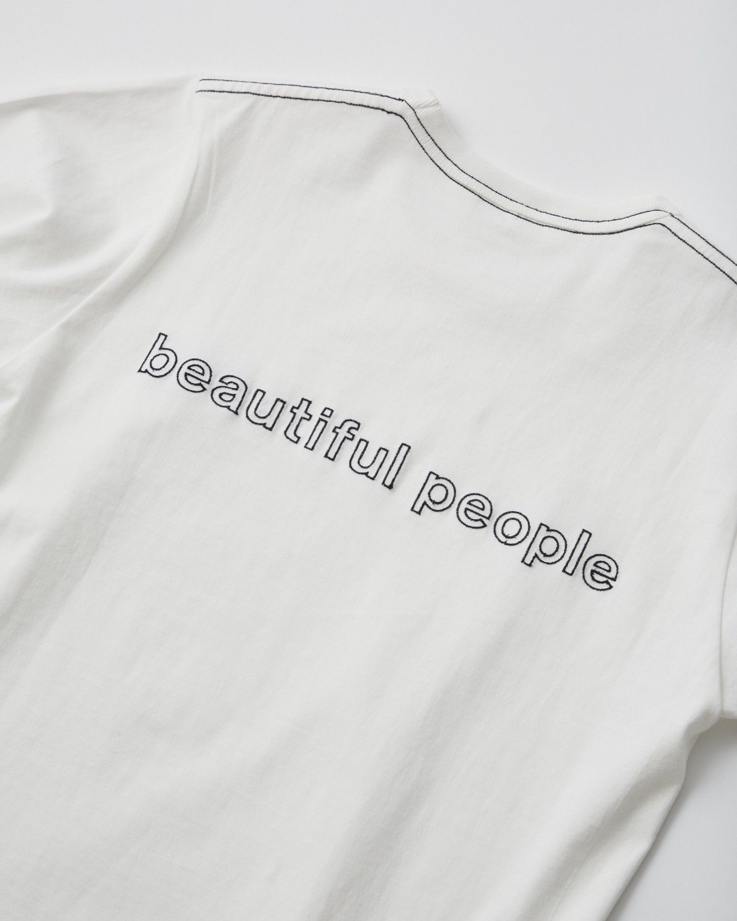 60/3 jersey outline logo T / アウトライン ロゴTシャツ (オフホワイト)