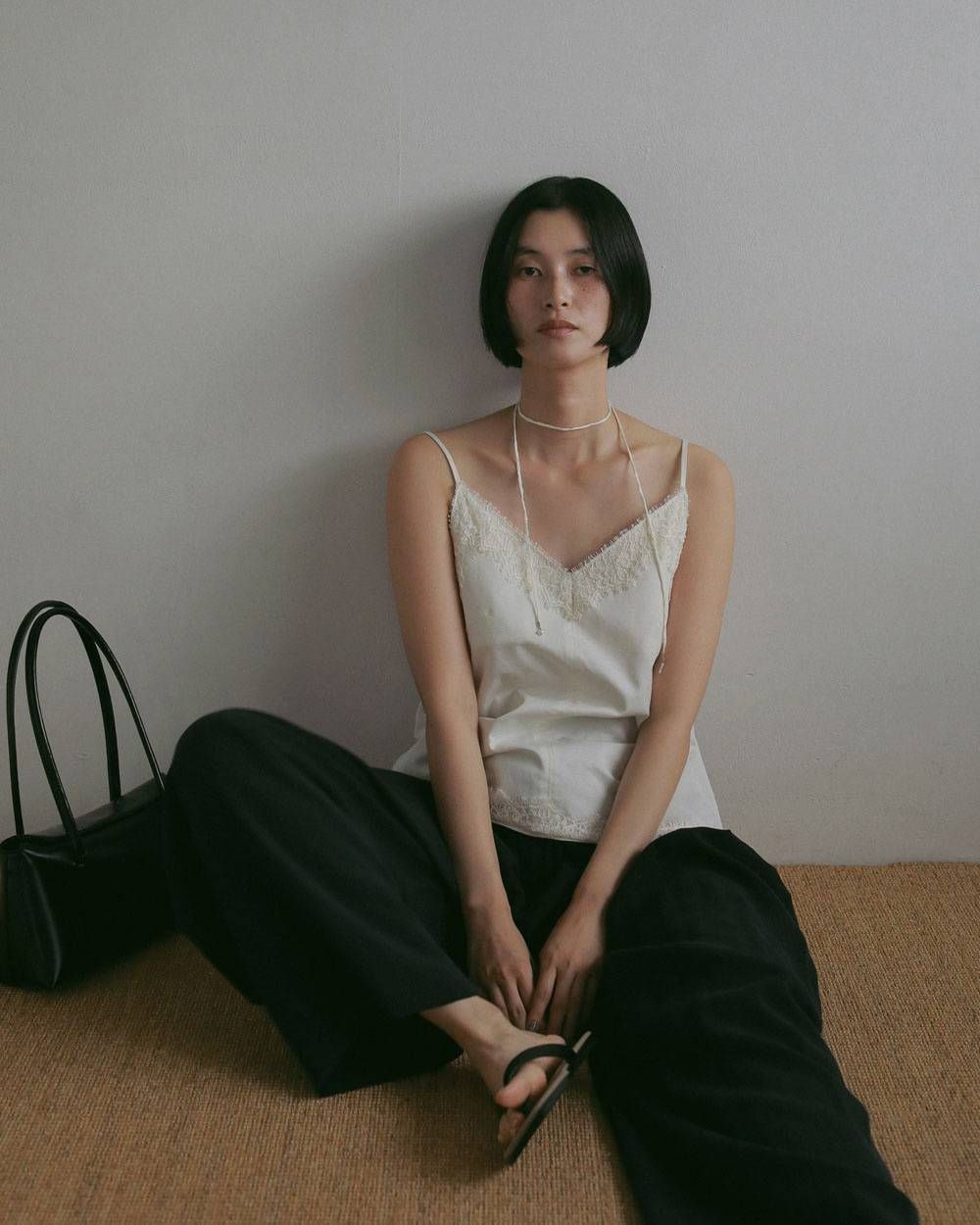 ツイルレース キャミソール (アイボリー) Twill Lace Camisole (Ivory) / 27SS
