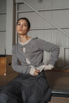 layered color tops / レイヤードカラートップス (グレー)  Knuth Marf