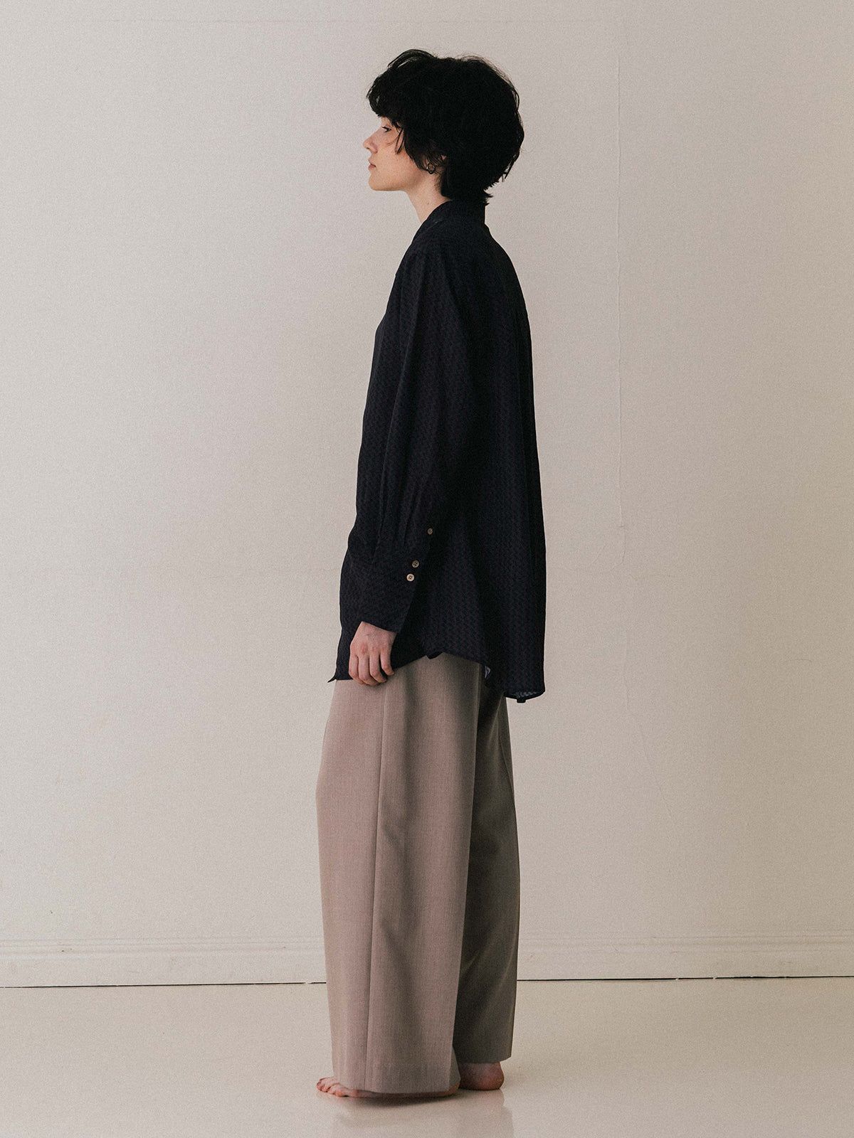 【25AW】GEOMETRIC SHIRT / ジオメトリックシャツ (ブラウン)