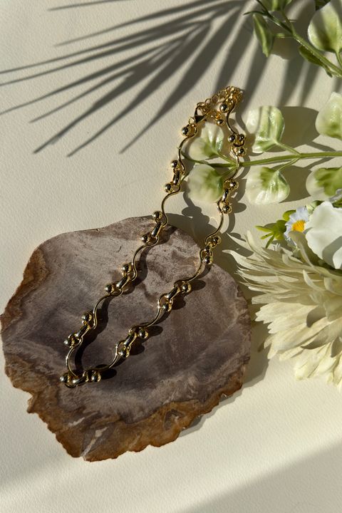 ウェーブオービットネックレス (ゴールド) Wave Orbit Necklace (Gold) / 26AW
