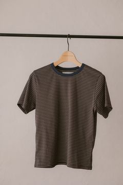 コンフォートスリムボーダーTシャツ (ブラウン) Slim Border T-shirt (Brown /  26SS