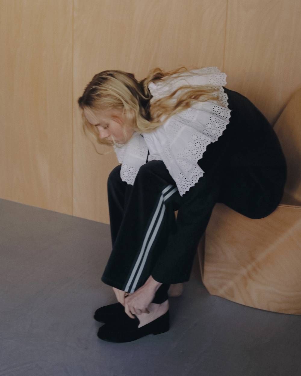 ベロアトラックパンツ (チャコールグレー) Velour Track Pants (Charcoal gray) /  26AW