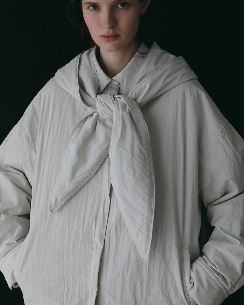 パッデッド フーディ (アイボリー) Padded Hoodie Shirts (Ivory) / 26AW 【6月29日まで期間限定予約】