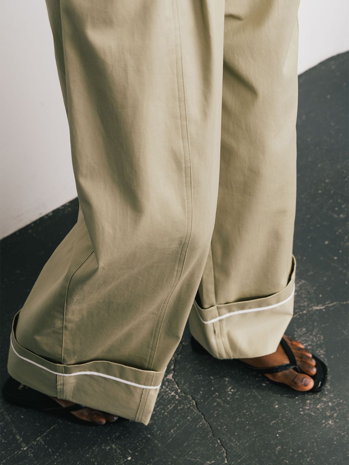 【25SS】COTTON WIDE PANTS / コットンワイドパンツ (ベージュ)