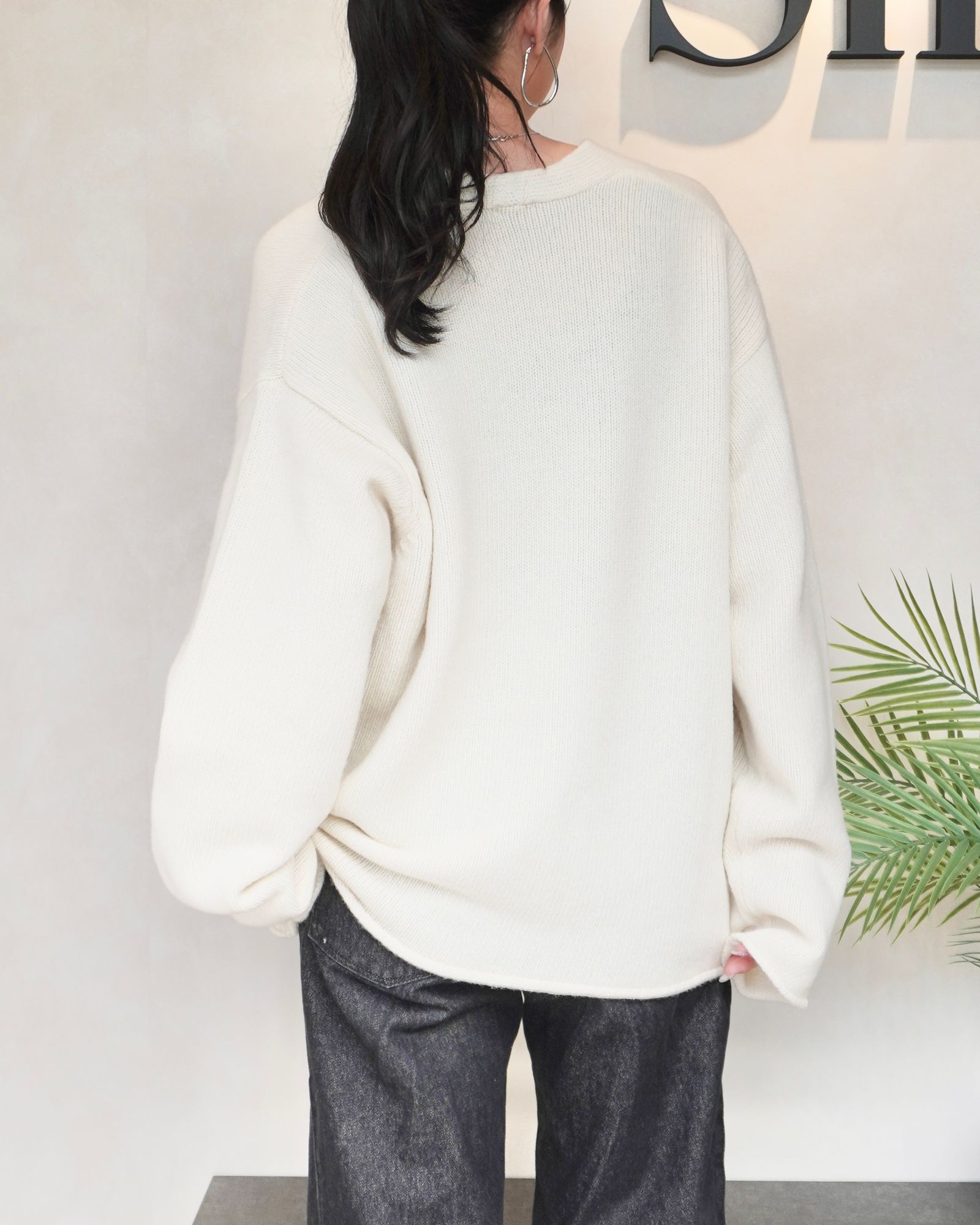 【25AW】HAMILTON V NECK KNIT / ハミルトン Vネックニット (アイボリー)
