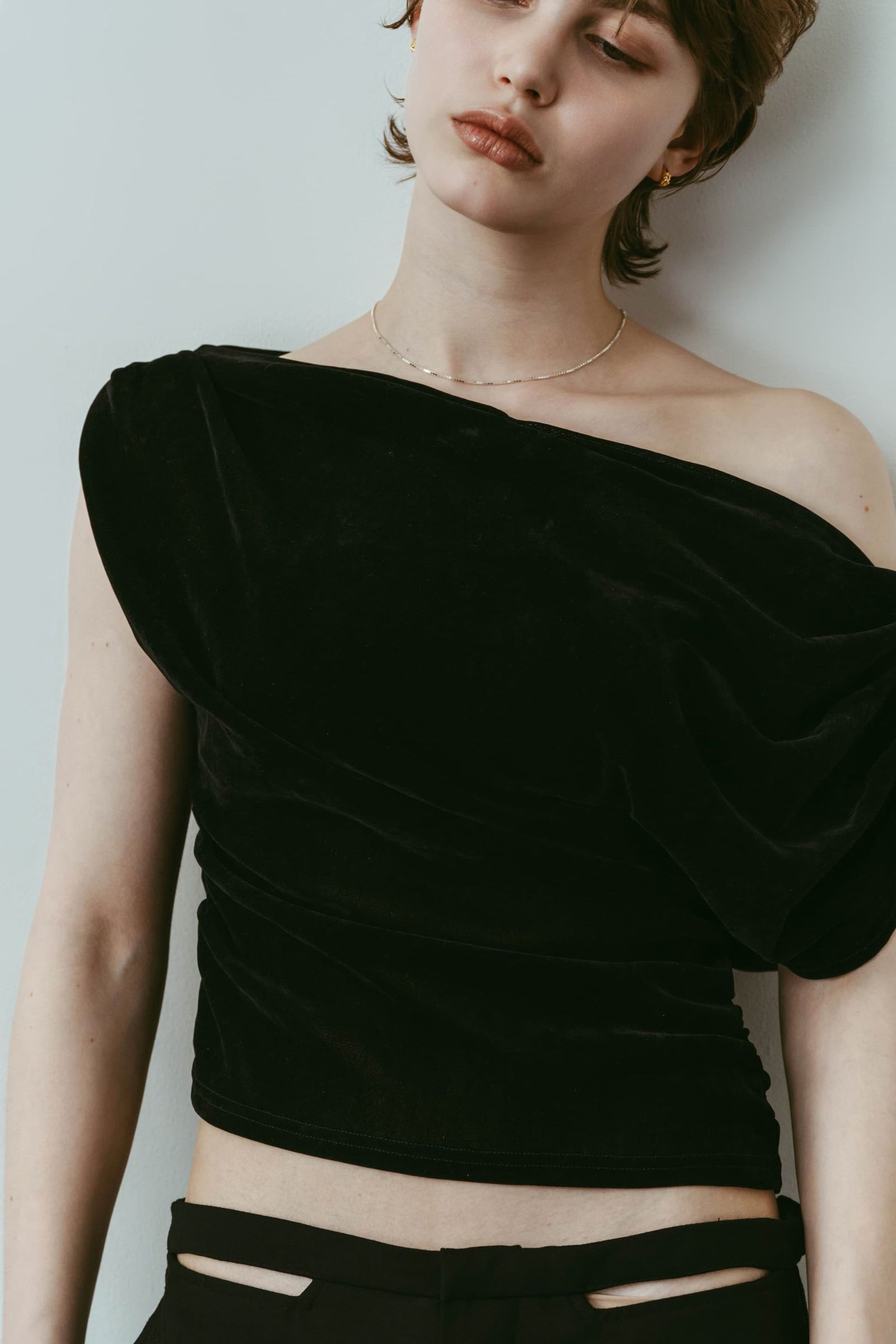 シアーベロア トップス (ブラック) sheer velour top (Black) /  26SS