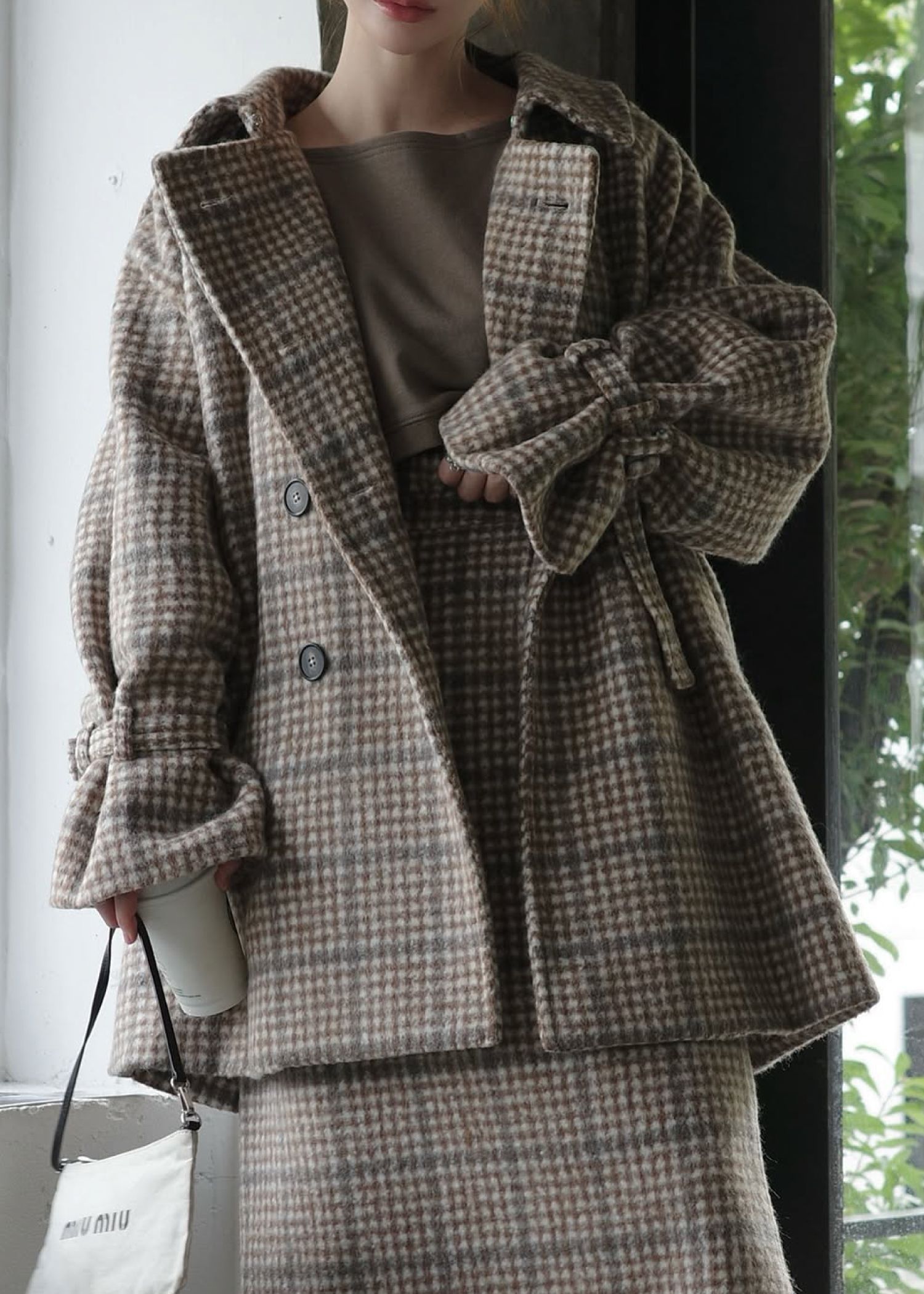 waist frill shaggy pencil SK / ウエストフリル シャギーペンシルスカート (キャメル) / 25AW /