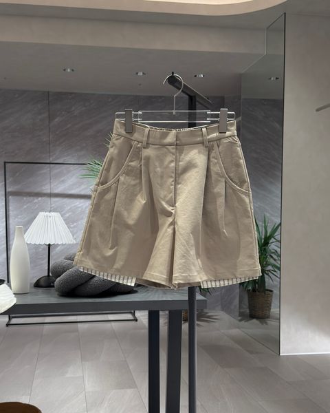 stripe pocket peep tuck chino S/PT / タックチノ ショートパンツ (タン) / 25AW