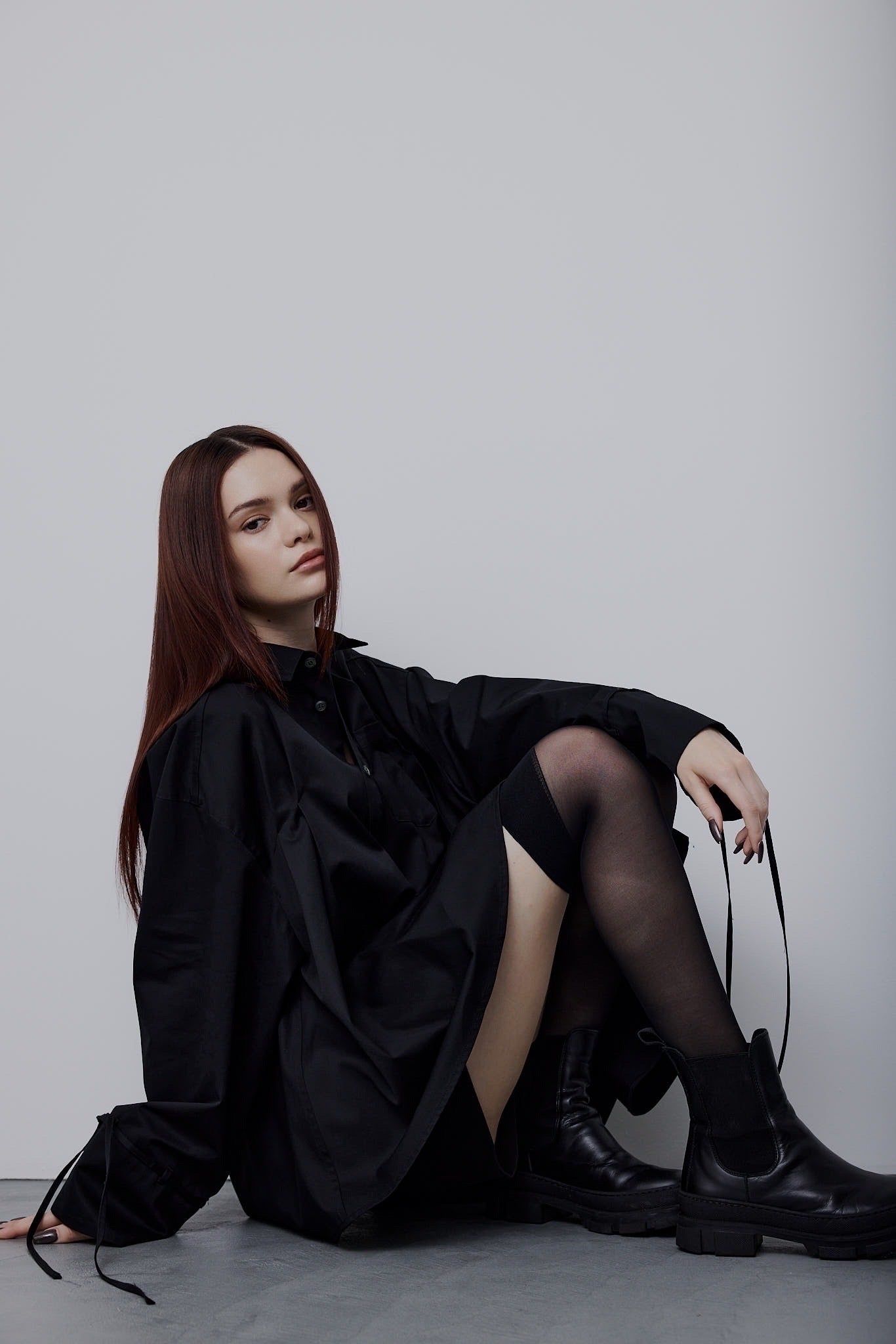 Chest tuck tunic / チェストタック チュニック (ブラック)