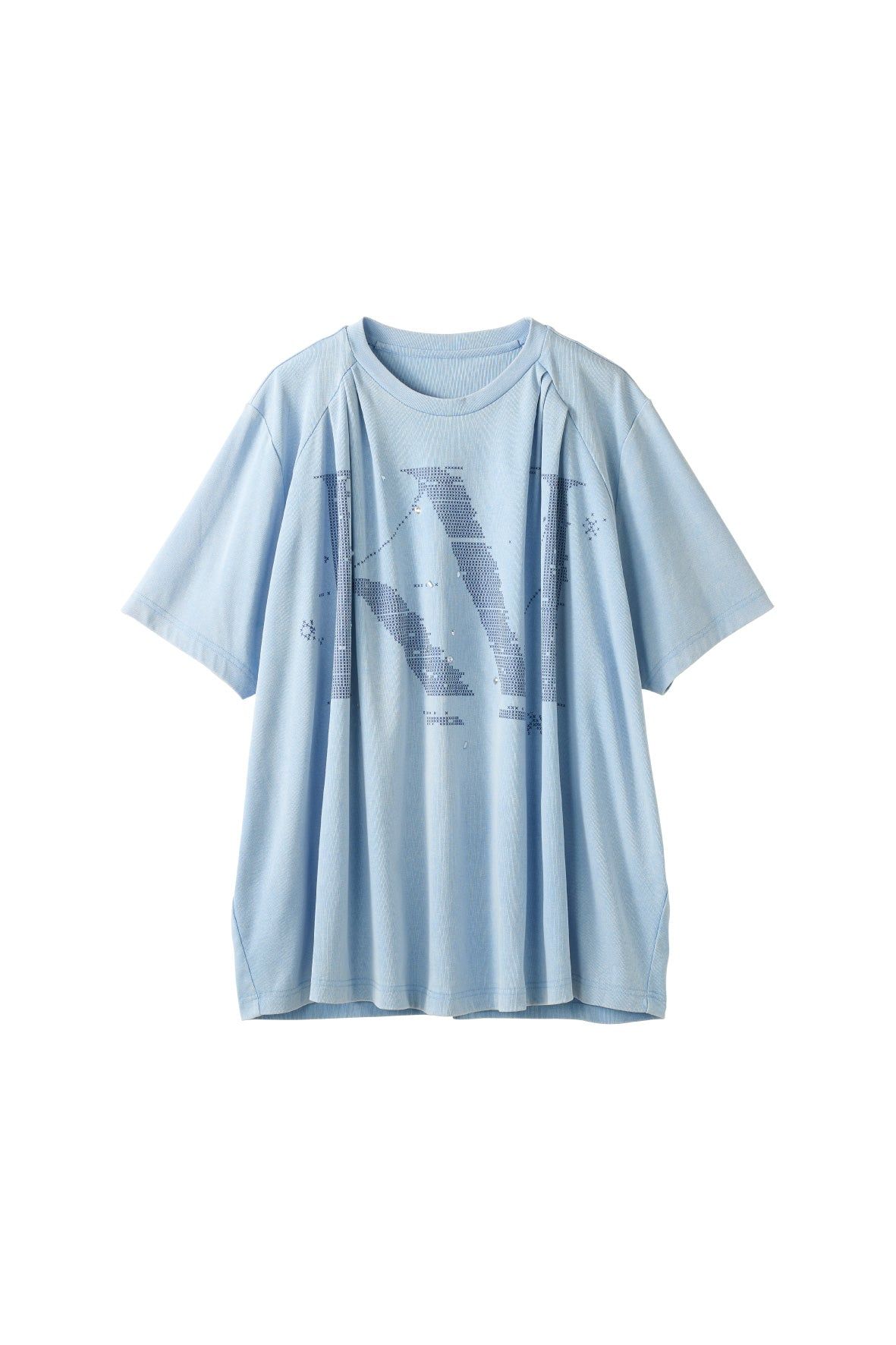 タック オーバーサイズTシャツ (ブルー) tuck detail oversized tee(unisex) (Blue) /  26SS