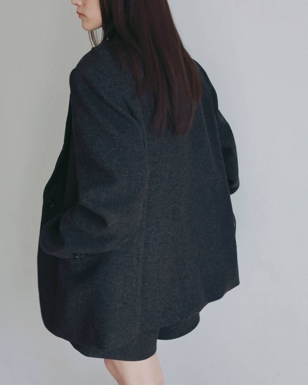 ヘリンボーン ウール ジャケット (チャコールグレー) Herringbone Wool Jacket (Cgray) /  26AW