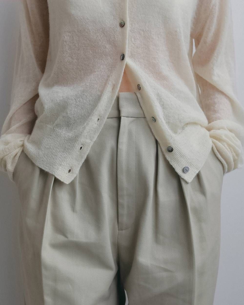 オーバーニットシャツ (アイボリー) Over Knit Shirts (Ivory) / 26AW 【6月29日まで期間限定予約】