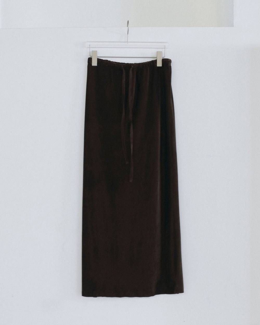べロアペンシルスカート (ブラウン) Velour Pencil SK (Brown) / 26AW 【6月29日まで期間限定予約】