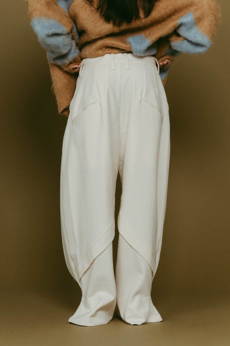 front slit pants(unisex) / フロントスリットパンツ (ホワイト) / 25AW