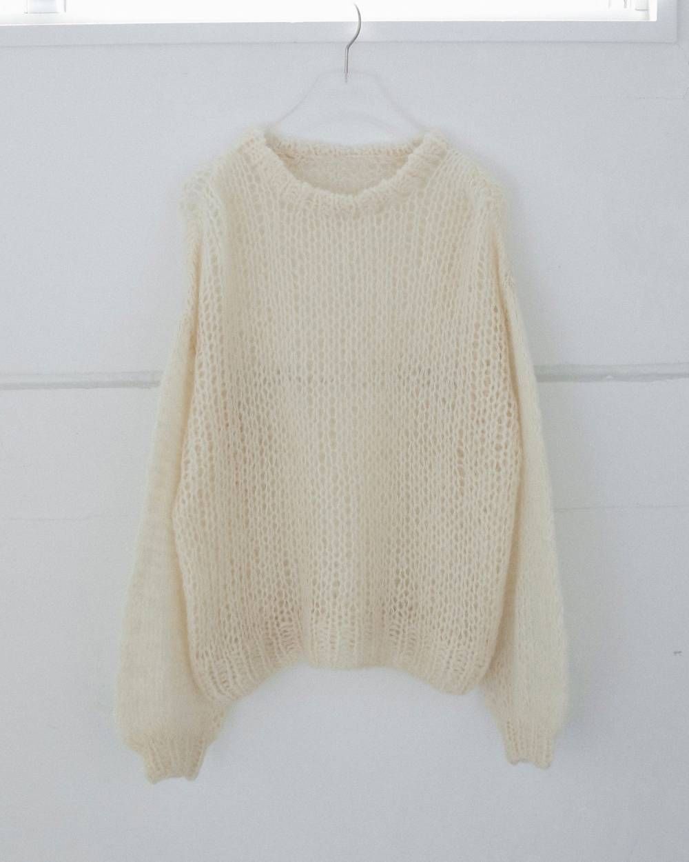 ローゲージモヘアニット (アイボリー) Lowgauge Mohair Knit (Ivory) / 26AW 【6月29日まで期間限定予約】