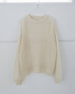 ローゲージモヘアニット (アイボリー) Lowgauge Mohair Knit (Ivory) / 26AW 【6月29日まで期間限定予約】