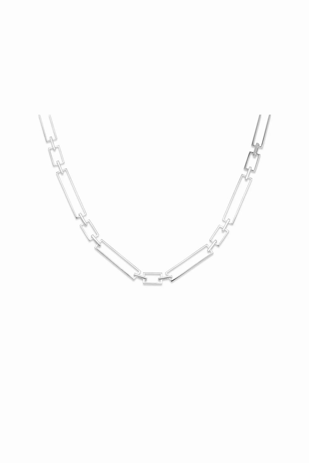 SQUARE CHAIN NECKLACE / スクエア チェーン ネックレス STERLING SILVER 925 (シルバー) -  STERLING SILVER 925 (受注生産) - S(受注生産)
