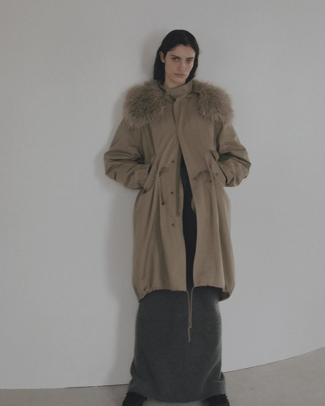 【先行予約】【25TH-20】モッズコート (ペールカーキ) M-65 Mods Coat (Pale Khaki) /  エコファー  /  フェイクファー 【受注期間6/14 23:59まで】