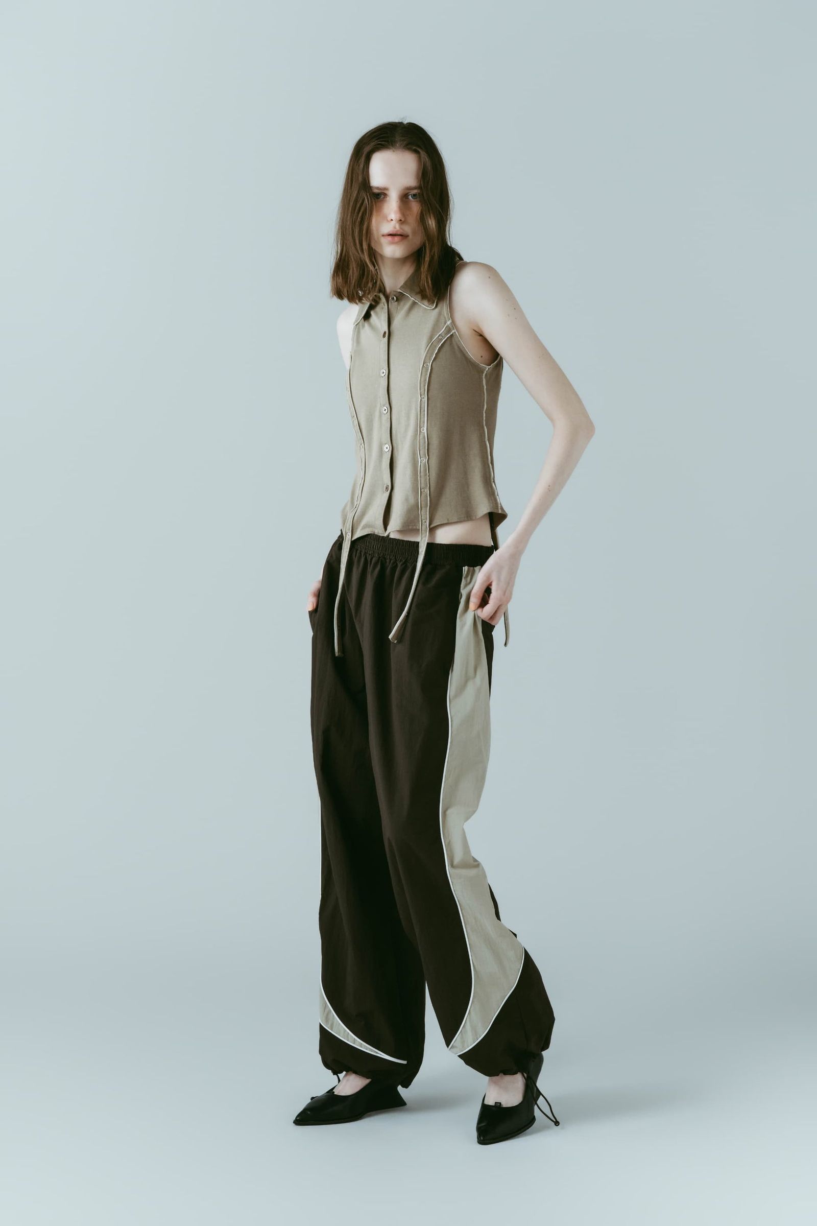 ナイロンイージーパンツ (ブラウン) nylon easy pants(unisex) (Brown) /  26SS
