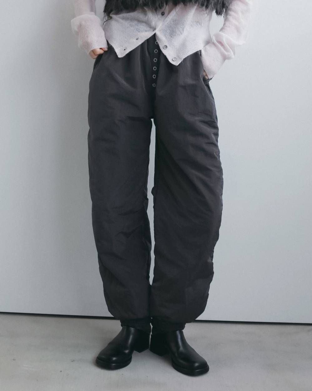 スクエアヒールスリッポン (ブラック) Square Heel Slip-on (Black) / 26AW 【6月29日まで期間限定予約】