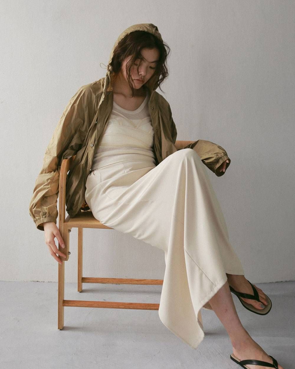 ジョーゼットペンシルスカート (アイボリー) Georgette Pencil Skirt (Ivory) / 27SS